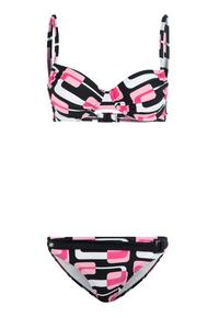 KangaROOS B&uuml;gel-Bikini Bikini Set Damen - schwarz-rosa