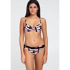Rückansicht von KangaROOS Bügel-Bikini Bikini Set Damen schwarz-rosa