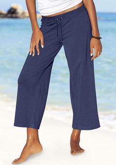 Rückansicht von BEACH TIME 7/8-Strandhose Freizeithose Damen marine