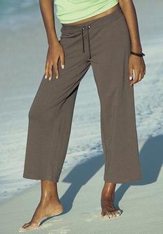 Rückansicht von BEACH TIME 7/8-Strandhose Freizeithose Damen khaki