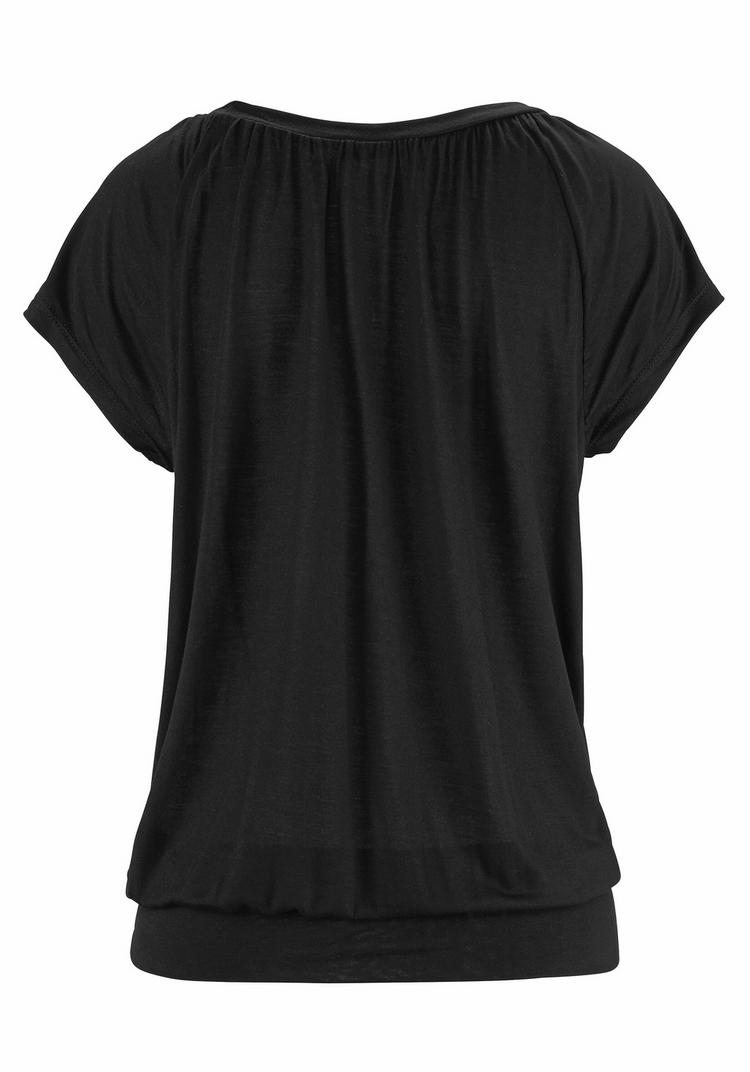 Lascana Lascana V-Shirt V-Shirt Damen - schwarz - 0 | SportScheck