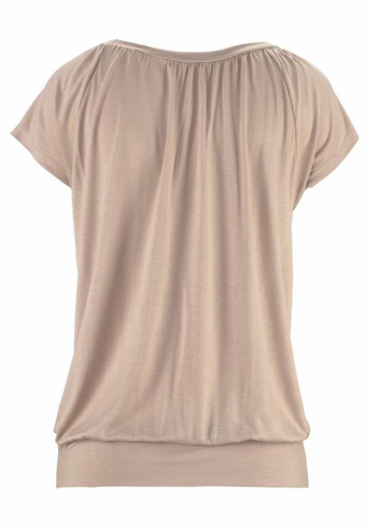 Lascana Lascana V-Shirt V-Shirt Damen - taupe - 0 | SportScheck
