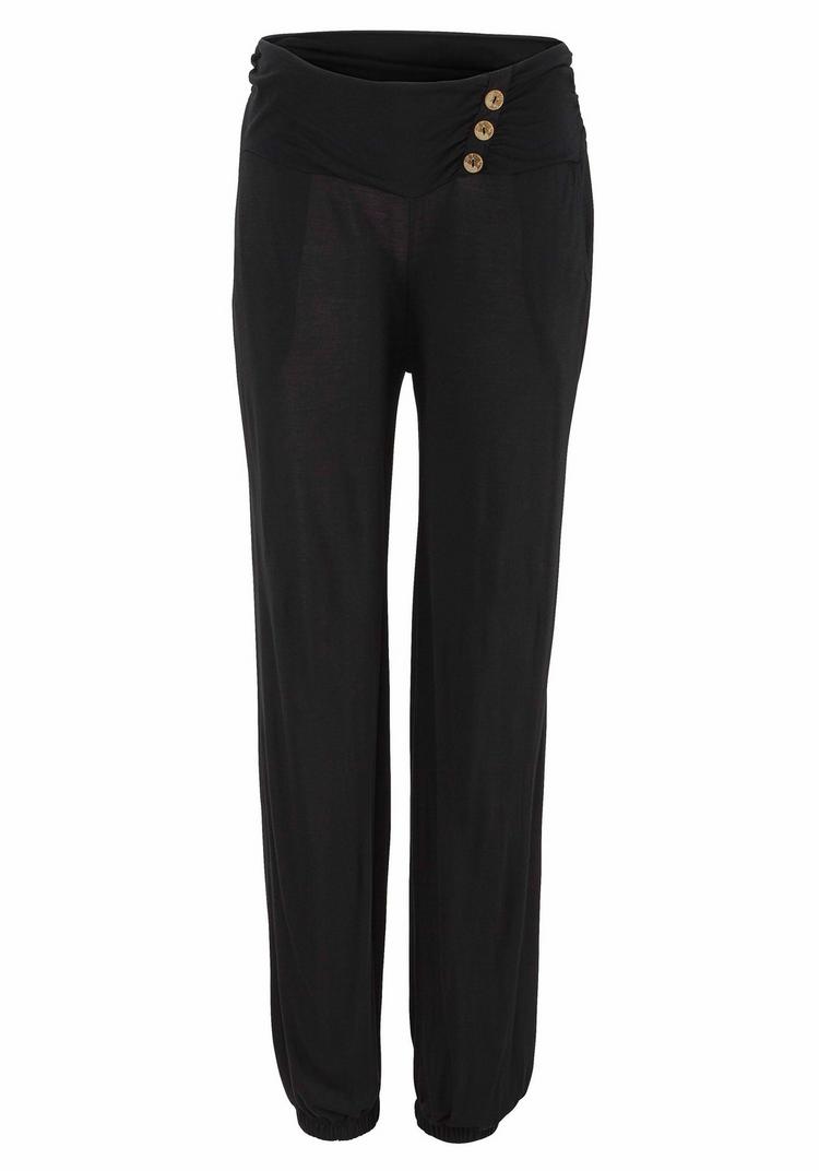 Lascana Lascana Strandhose Stoffhose Damen - schwarz - 0 | SportScheck