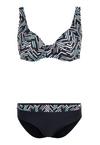 Lascana B&uuml;gel-Bikini Bikini Set Damen - schwarz-bedruckt