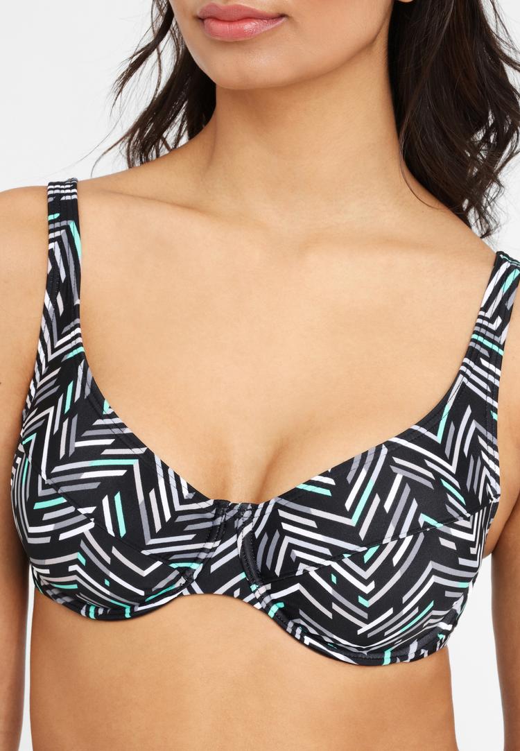 Lascana Lascana B&uuml;gel-Bikini Bikini Set Damen - schwarz-bedruckt - 0 | SportScheck