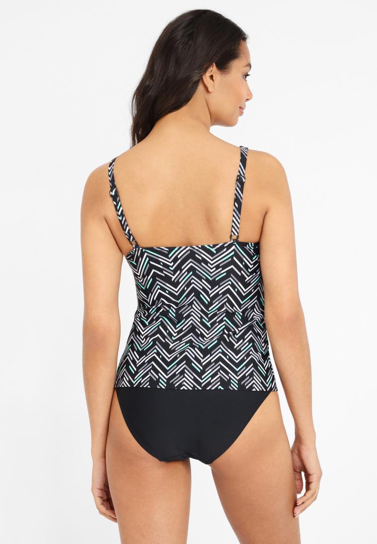 Lascana Lascana B&uuml;gel-Tankini Bikini Set Damen - schwarz-bedruckt - 2 | SportScheck