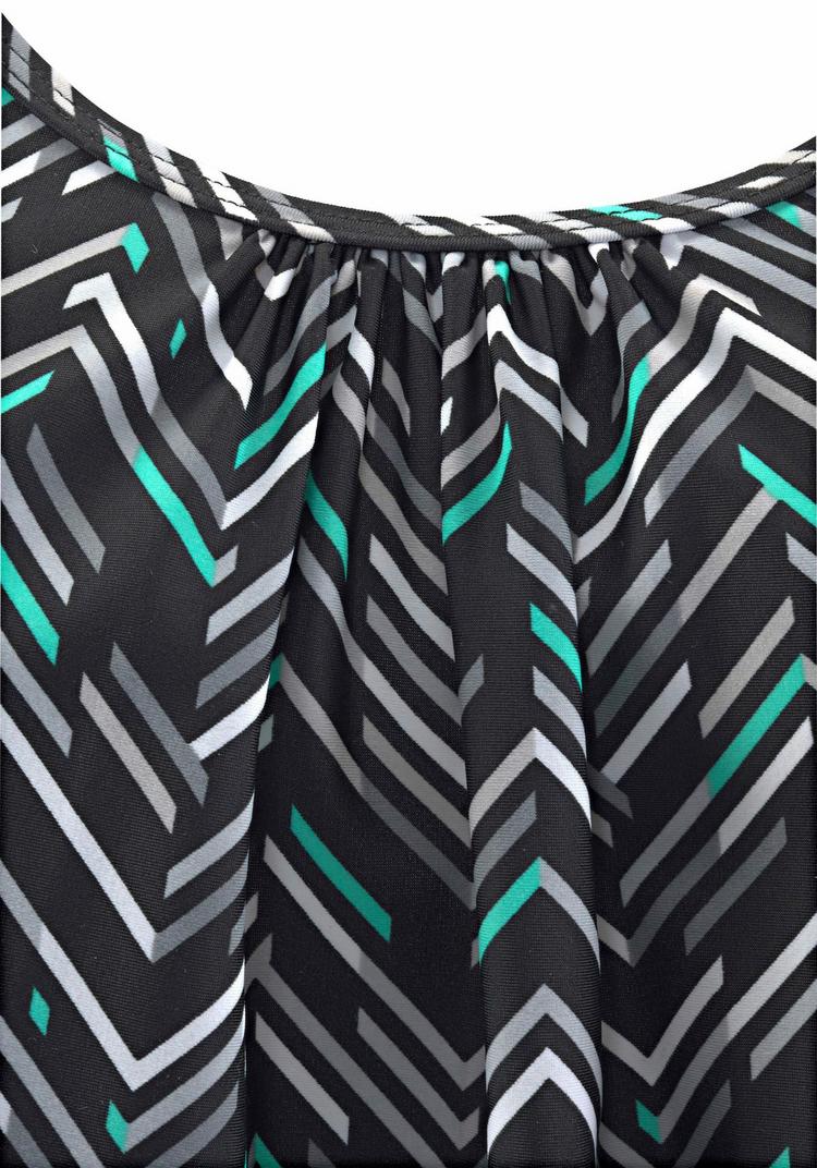 Lascana Lascana Oversize-Tankini Bikini Set Damen - schwarz-bedruckt - 0 | SportScheck