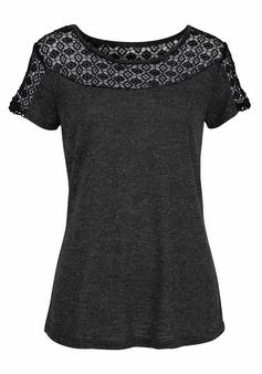 Vivance Kurzarmshirt T-Shirt Damen anthrazit