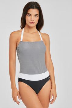 Rückansicht von Lascana Badeanzug Badeanzug Damen schwarz-weiß