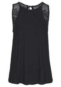 Lascana Strandtop T-Shirt Damen - schwarz