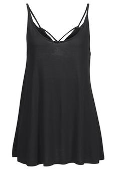 Lascana Strandtop T-Shirt Damen schwarz