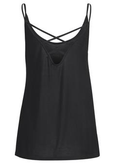 Rückansicht von Lascana Strandtop T-Shirt Damen schwarz