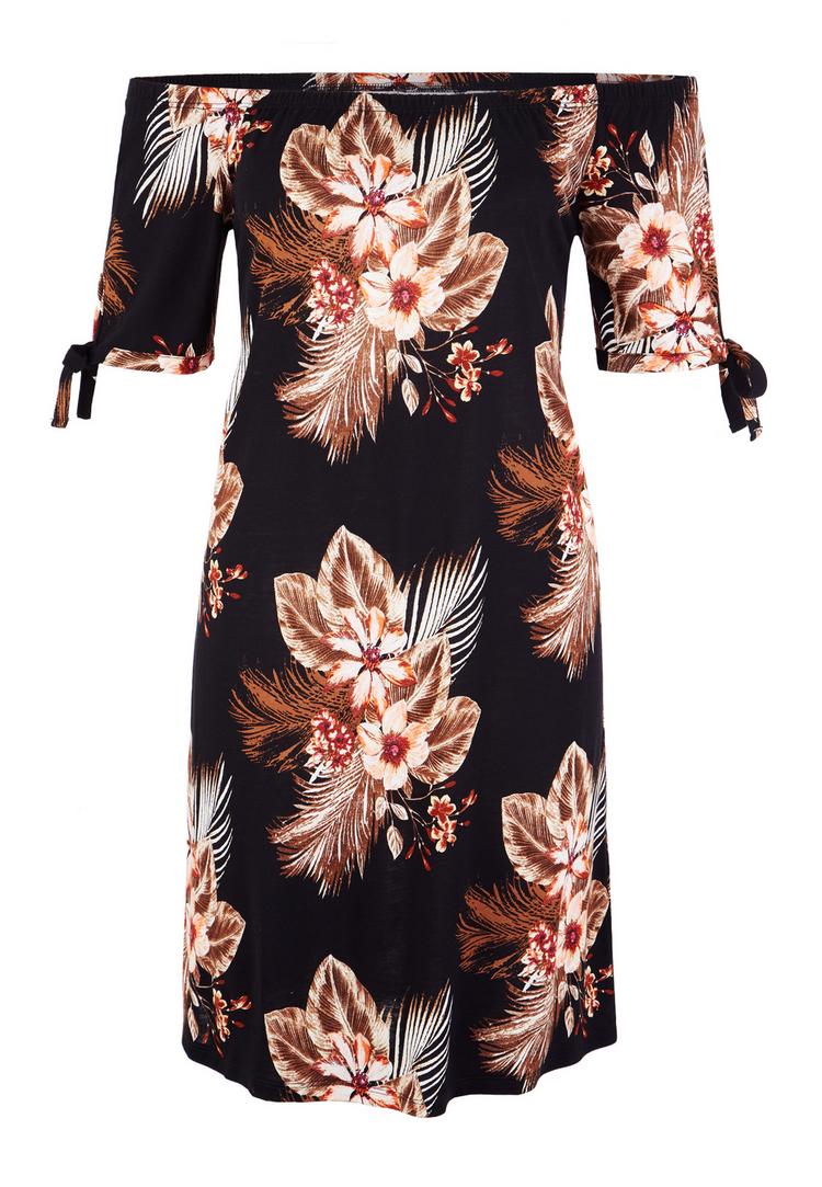 BEACH TIME BEACH TIME Strandkleid Tr&auml;gerkleid Damen - schwarz-bedruckt - 0 | SportScheck