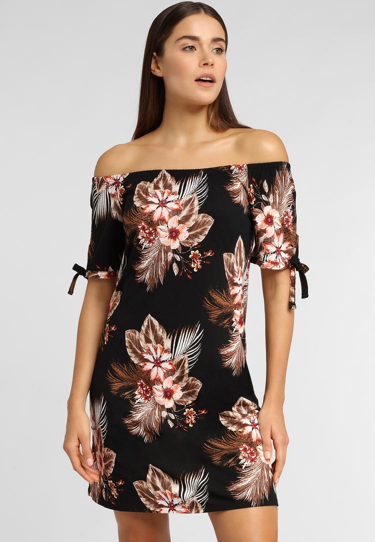 BEACH TIME BEACH TIME Strandkleid Tr&auml;gerkleid Damen - schwarz-bedruckt - 1 | SportScheck