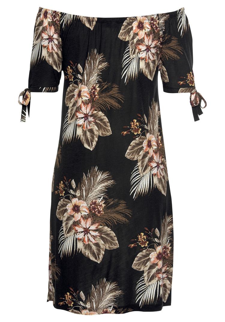 BEACH TIME BEACH TIME Strandkleid Tr&auml;gerkleid Damen - schwarz-bedruckt - 0 | SportScheck