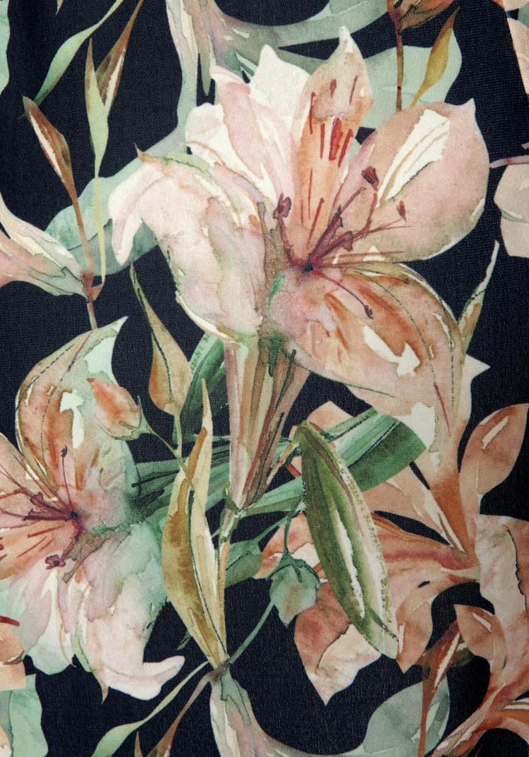 Lascana Lascana Sommerkleid Tr&auml;gerkleid Damen - marine-apricot-bedruckt - 3 | SportScheck