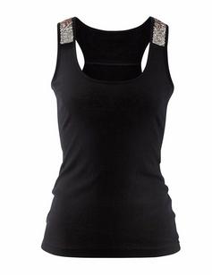 Lascana Strandtop T-Shirt Damen schwarz