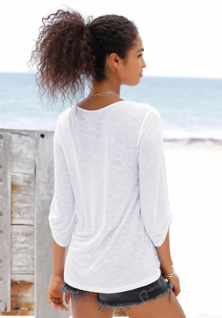 Buffalo Buffalo Strandshirt T-Shirt Damen - wei&szlig; - 1 | SportScheck