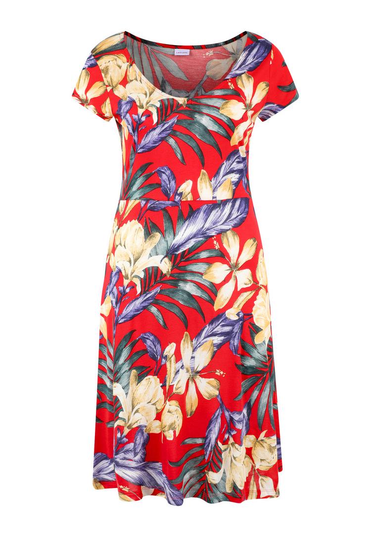 Lascana Lascana Sommerkleid Tr&auml;gerkleid Damen - rot-blau-bedruckt - 0 | SportScheck