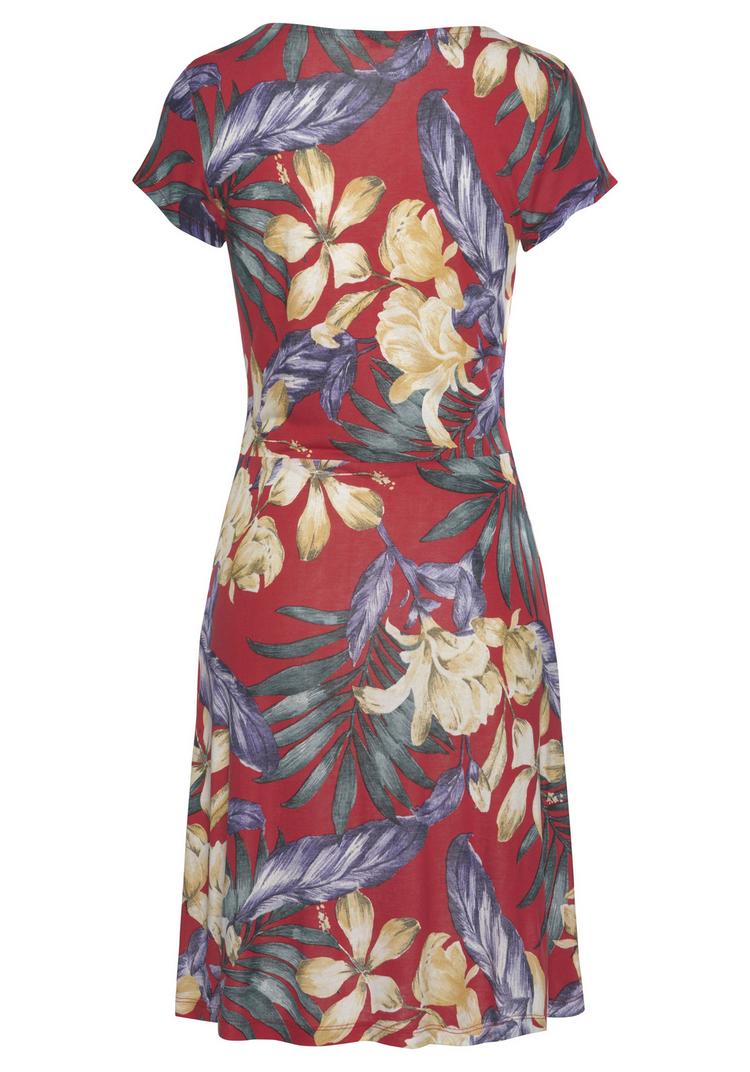 Lascana Lascana Sommerkleid Tr&auml;gerkleid Damen - rot-blau-bedruckt - 0 | SportScheck