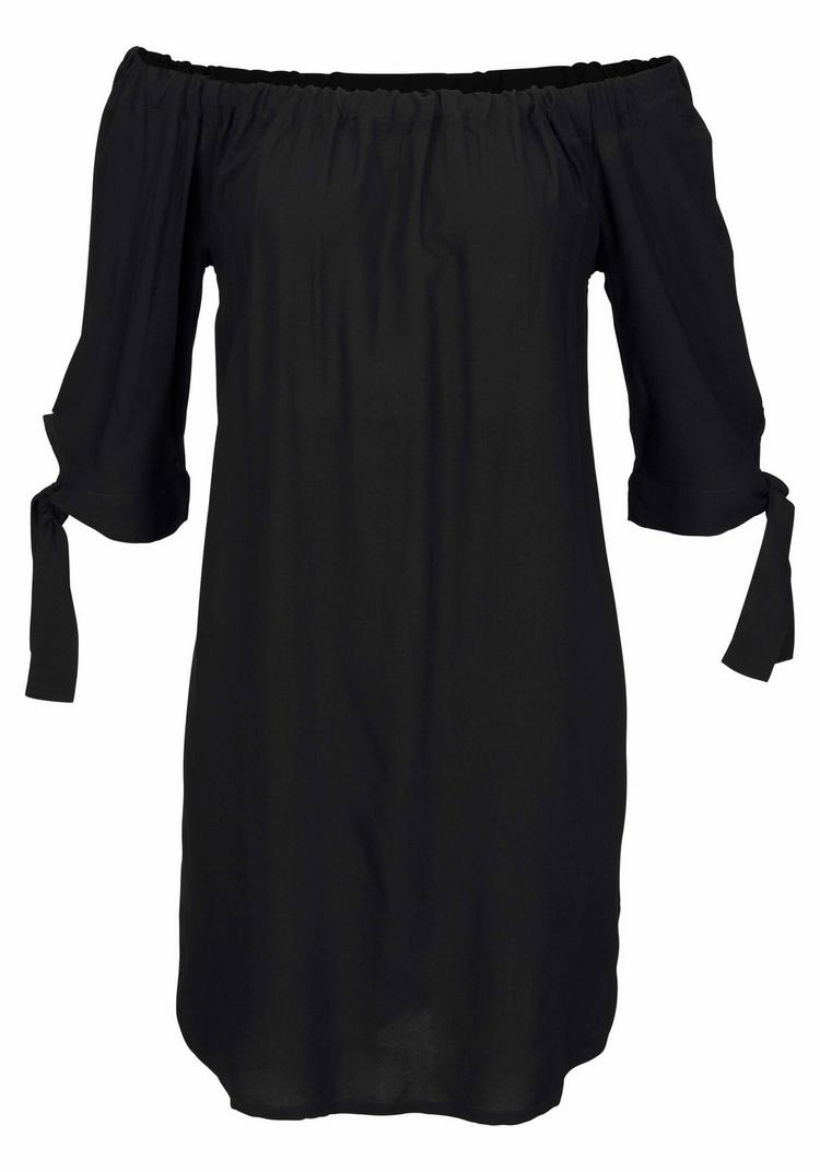 Lascana Lascana Blusenkleid Kurzarmkleid Damen - schwarz - 3 | SportScheck