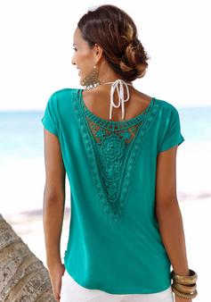 Rückansicht von Lascana Strandshirt T-Shirt Damen türkis