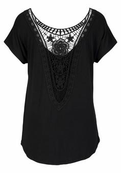 Lascana Strandshirt T-Shirt Damen schwarz