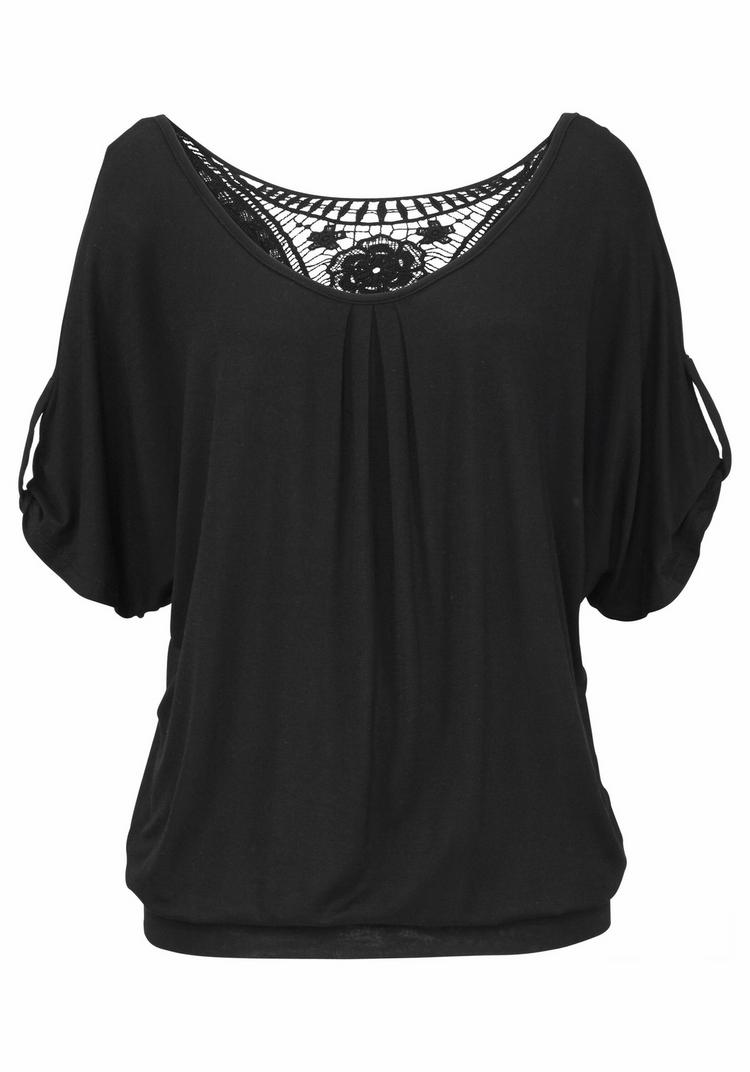 Lascana Lascana Strandshirt T-Shirt Damen - schwarz - 2 | SportScheck