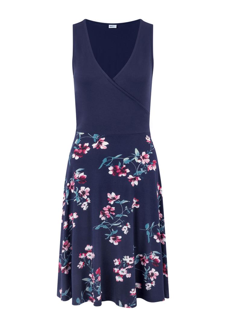 BEACH TIME BEACH TIME Strandkleid Tr&auml;gerkleid Damen - marine-gebl&uuml;mt-bedruckt - 0 | SportScheck