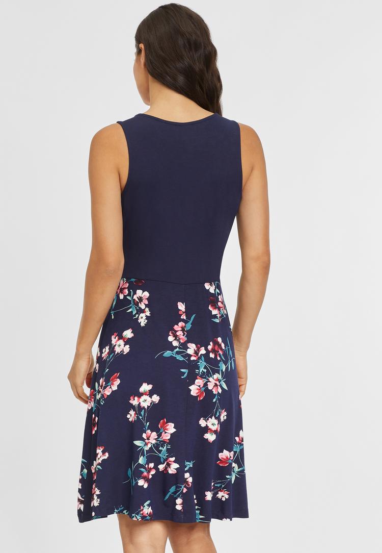 BEACH TIME BEACH TIME Strandkleid Tr&auml;gerkleid Damen - marine-gebl&uuml;mt-bedruckt - 2 | SportScheck