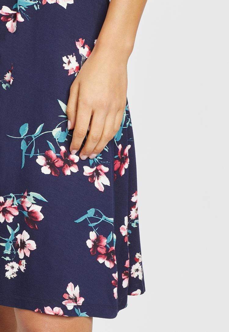 BEACH TIME BEACH TIME Strandkleid Tr&auml;gerkleid Damen - marine-gebl&uuml;mt-bedruckt - 1 | SportScheck