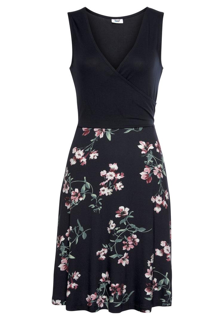 BEACH TIME BEACH TIME Strandkleid Tr&auml;gerkleid Damen - marine-gebl&uuml;mt-bedruckt - 2 | SportScheck