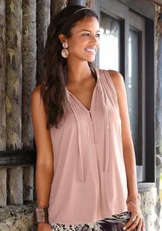 Rückansicht von Lascana Tanktop Tanktop Damen apricot