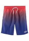 Buffalo Badeshorts Badehose Herren - rot-blau-bedruckt