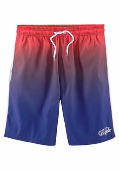 Buffalo Badeshorts Badeshorts Herren rot-blau-bedruckt