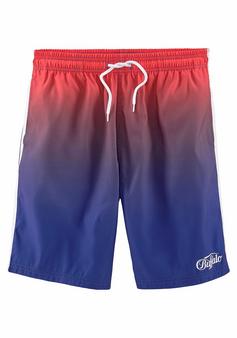 Buffalo Badeshorts Badeshorts Herren rot-blau-bedruckt