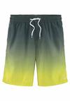 Buffalo Badeshorts Badehose Herren - grau-gelb