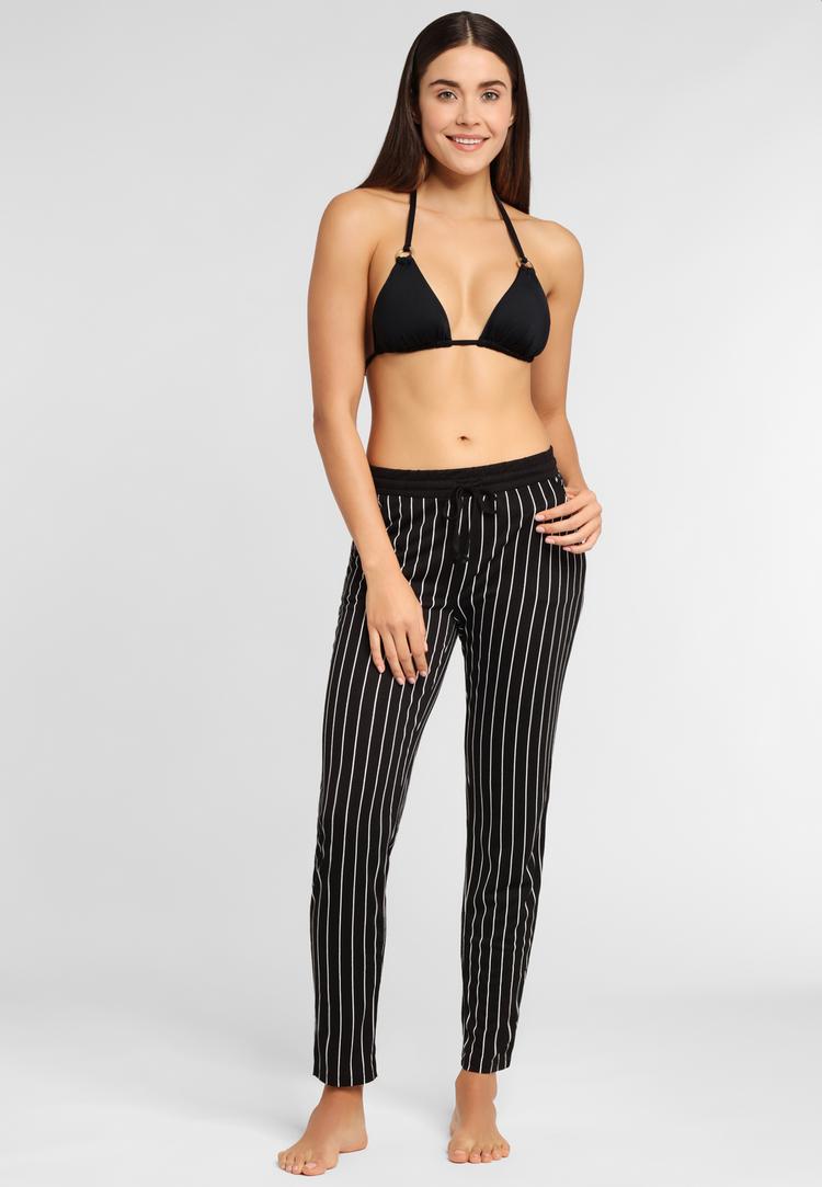 Buffalo Buffalo Strandhose Stoffhose Damen - schwarz-wei&szlig;-gestreift - 0 | SportScheck