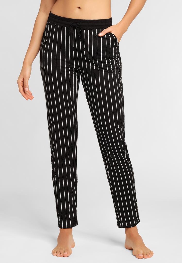 Buffalo Buffalo Strandhose Stoffhose Damen - schwarz-wei&szlig;-gestreift - 1 | SportScheck