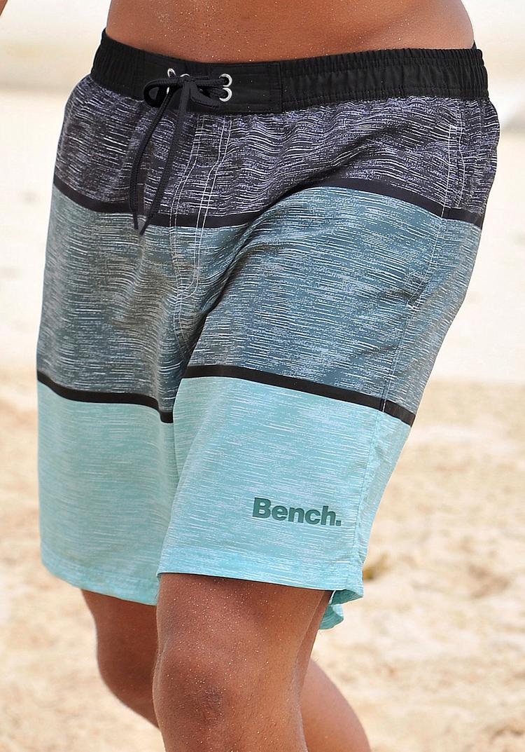 Bench Bench Badeshorts Badehose Herren - schwarz-blau-hellblau - 1 | SportScheck