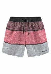 Bench Badeshorts Badehose Herren - schwarz - bordeaux