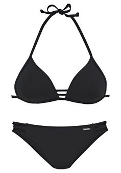 BRUNO BANANI Triangel-Bikini Bikini Set Damen schwarz
