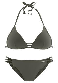 BRUNO BANANI Triangel-Bikini Bikini Set Damen oliv