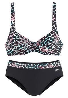 VENICE BEACH Bügel-Bikini Bikini Set Damen schwarz-bedruckt