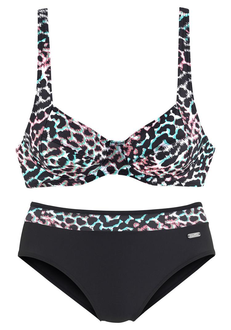 VENICE BEACH VENICE BEACH B&uuml;gel-Bikini Bikini Set Damen - schwarz-bedruckt - 0 | SportScheck