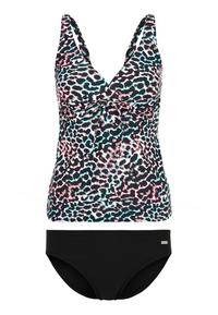 VENICE BEACH B&uuml;gel-Tankini Bikini Set Damen - schwarz-bedruckt