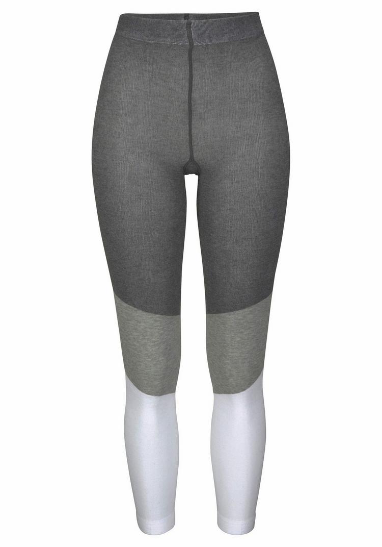 Bench Bench Strickstrumpfleggings Tights Damen - anthrazit - grau - wei&szlig; - 0 | SportScheck