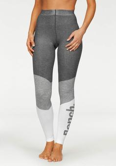 Rückansicht von Bench Strickleggings Tights Damen anthrazit grau weiß