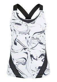 LASCANA Active Funktionsshirt Funktionsshirt Damen - wei&szlig;-marmoriert-schwarz