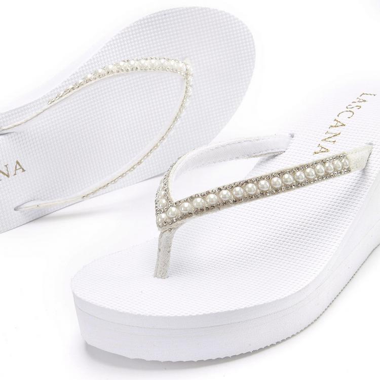 Lascana Lascana Badezehentrenner Zehentrenner Damen - wei&szlig; - 1 | SportScheck